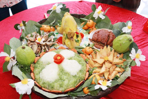 Foods are prepared for New Rice Eating Ceremony - festival in Central Highlands