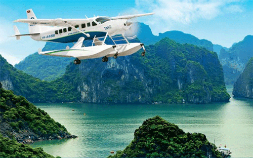 Seaplane over Halong Bay - Halong Travel Guide