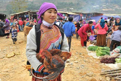 Traditional trading at Bac Ha fair Vietnam