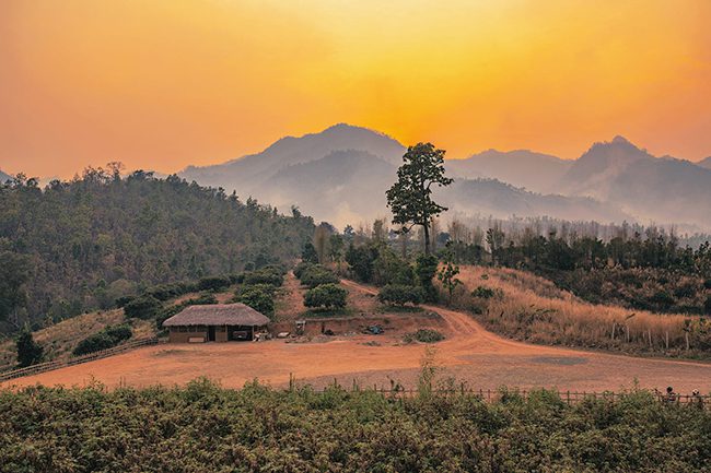 A viewing point in Pai Village