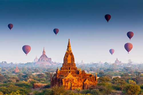 Ballooning over Bagan