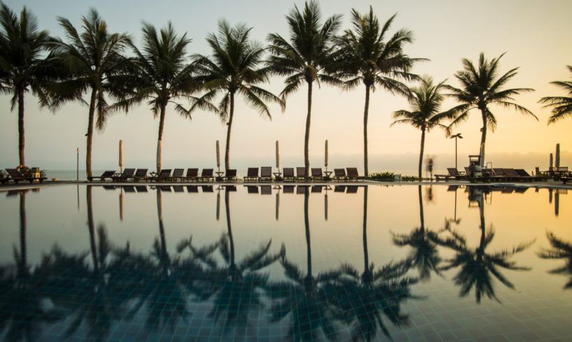 Breath-taking sunset on Cua Dai Beach