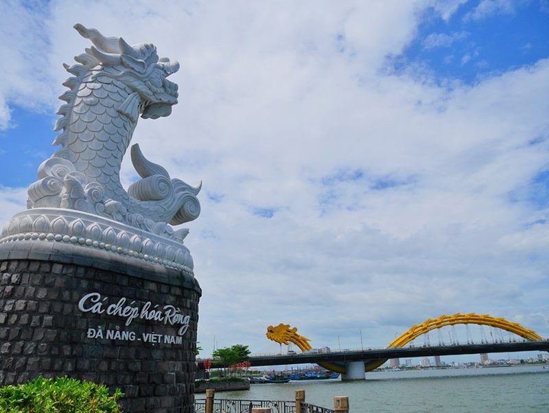 The Statue of Dragon fish carp