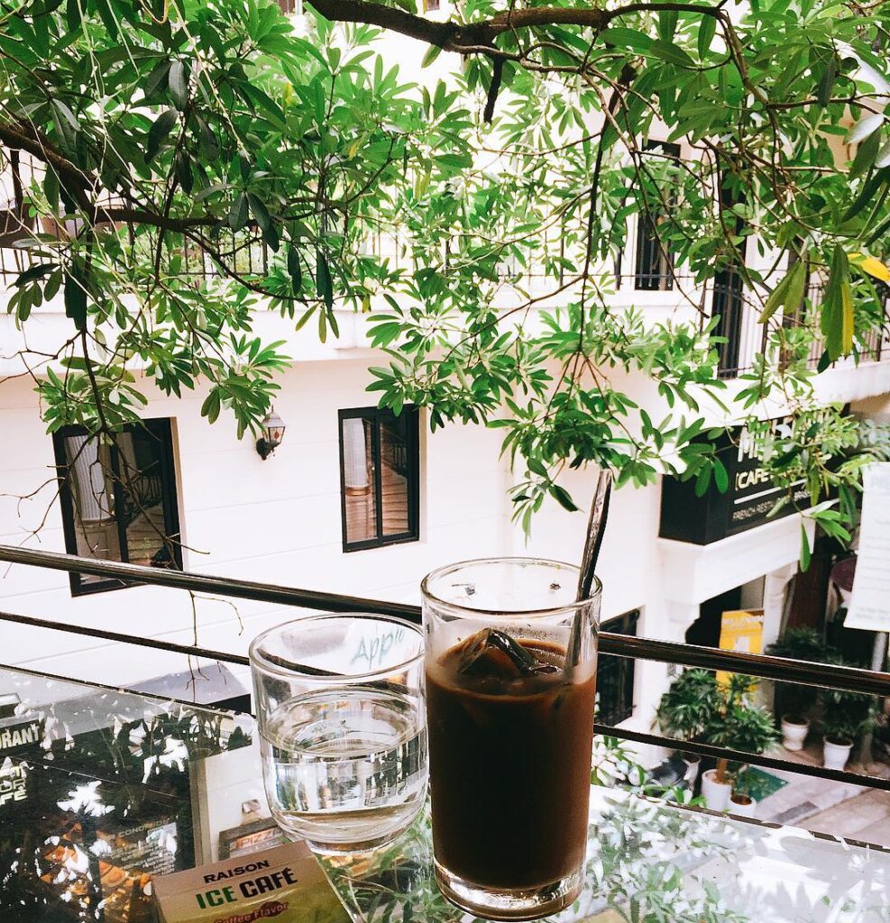 A beautiful outdoor corner in Nhan Cafe