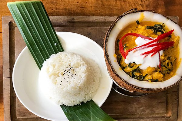Cambodian traditional Amok fish