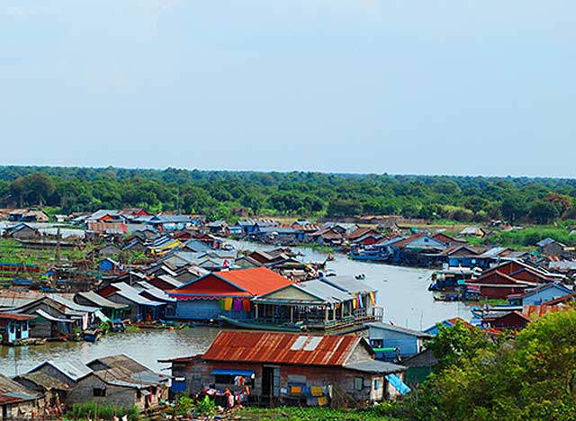 Chong Kneas village in Tonle Sap lake