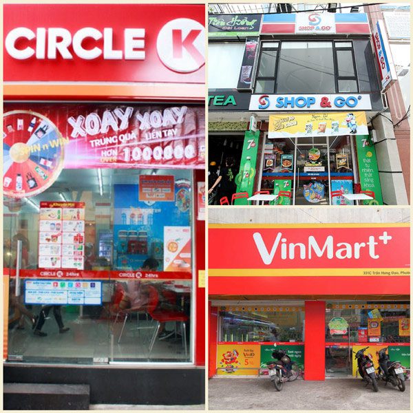 Circle K, Shop & Go and Vinmart - Some famous convenience stores in Vietnam