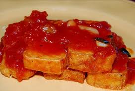 fried tofu in tomato paste