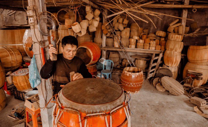 Doi Tam Drum village, - One of famous traditional craft villages in North Vietnam