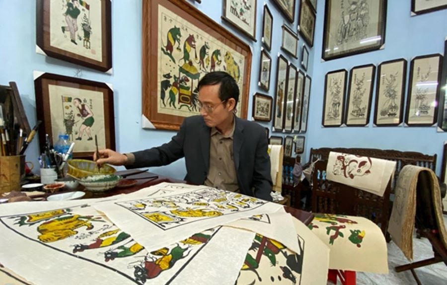 Dong Ho Painting preserves Kinh Bac’s traditional beauty through timeless folk art expressions