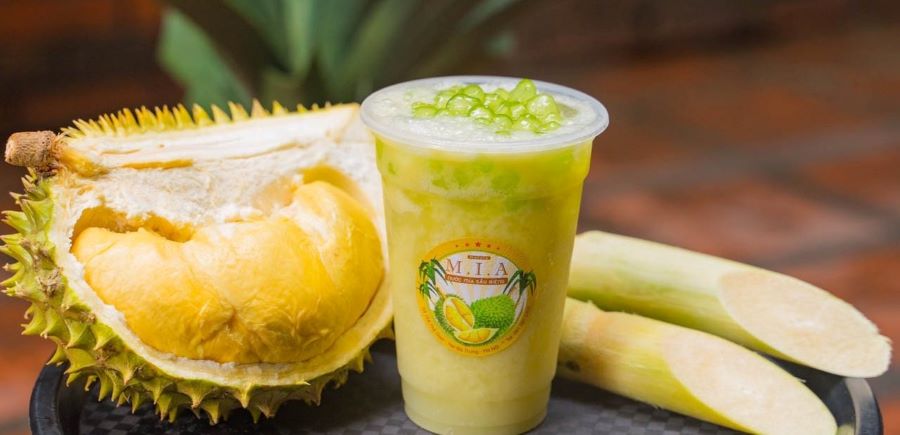Durian sugarcane juice adds tropical flavor to your Cu Chi Tunnels Tour.