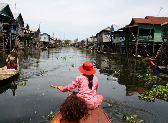 Kampong Phluk village in Tonle Sap Lake