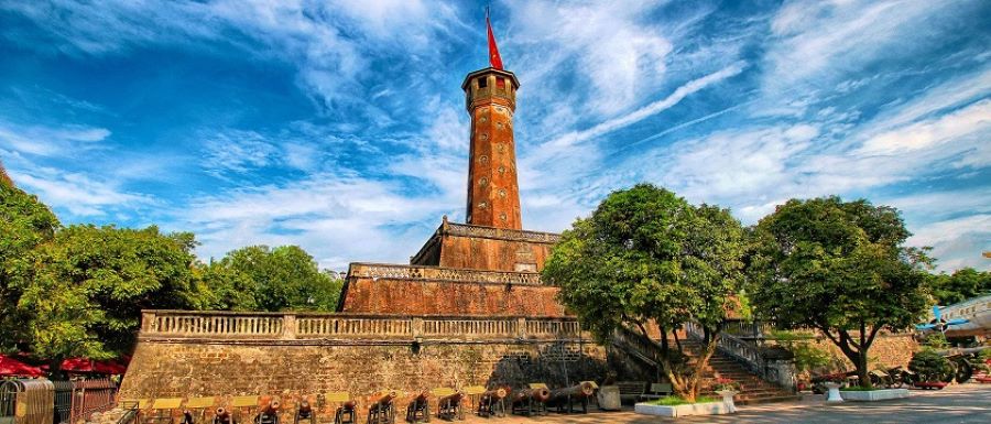 Ha Noi Flag Tower stands tall, showcasing Vietnam’s timeless pride and heritage.