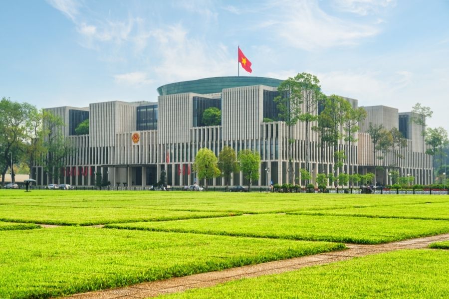 Ba Dinh Square - National Assembly Building of Vietnam.