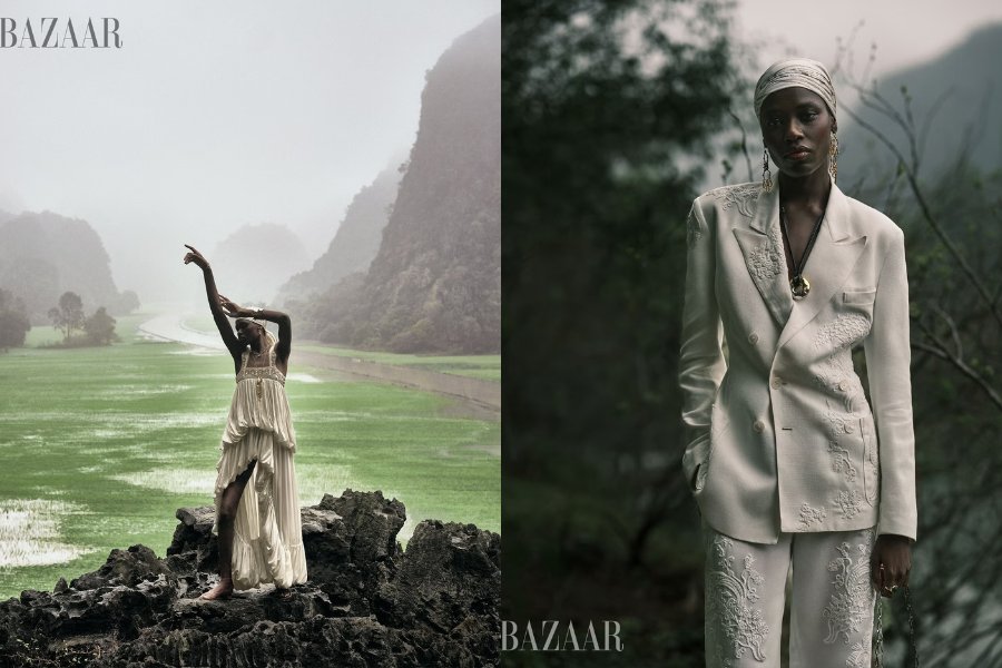 The winding river, limestone mountains, ancient caves, temples hidden in nature and many architectural works bearing the mark of Ninh Binh appear impressively in the photo series.