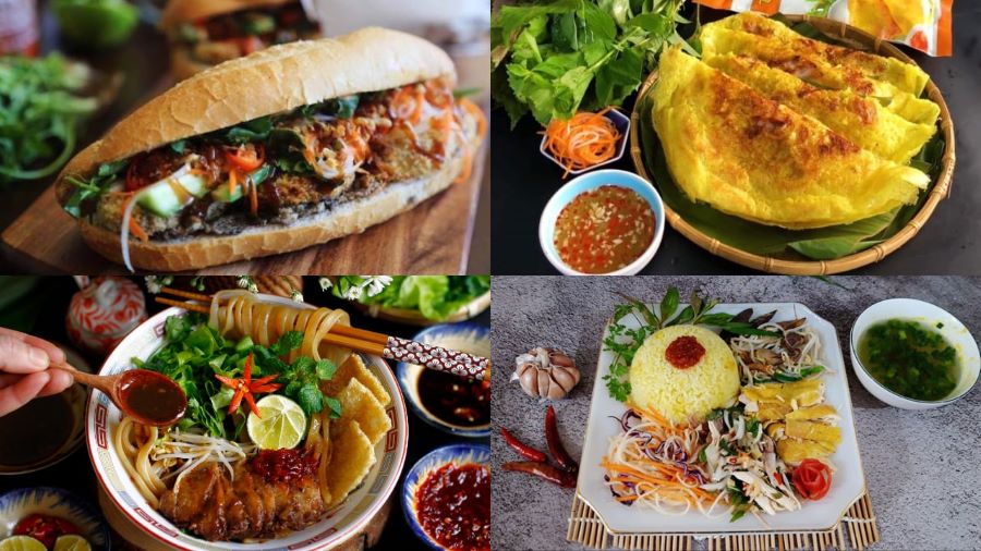 Delicious and colorful Vietnamese food, waiting for you to enjoy