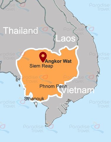 Angkor Wat location map