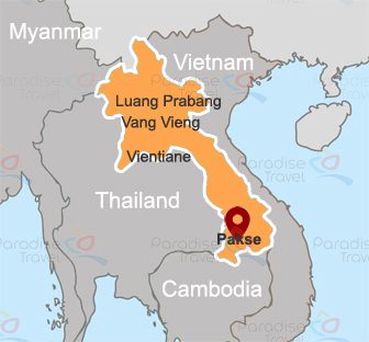 Pakse Location Map