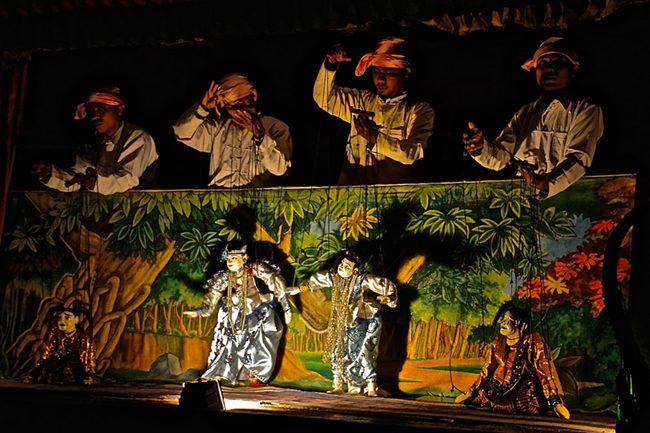Inside of Mandalay Puppet Theater