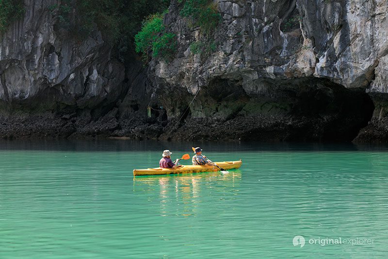 Kayaking in Halong Bay