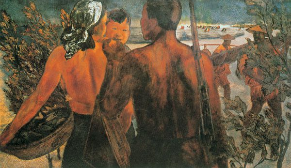 Keep the peace (Lacquer painting) by Le Quoc Loc