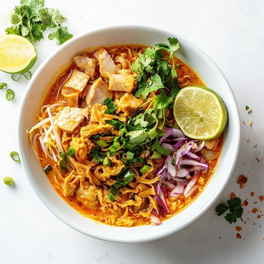 Laos food classic, Khao Soi warms the soul with savory, spiced broth