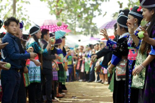 Hmong people in Laos celebrating New Year