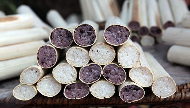 Laos rice, a must-try specialty of Laos at Vientiane morning market