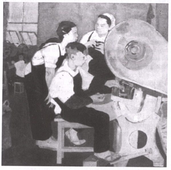 Learn from each other - Oil painting by Nguyen Do Cung