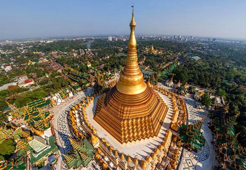 Shwedagon Temple in Yangon, Maha Muni in Mandalay