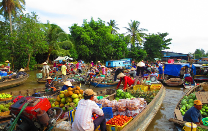 Mekong river floating market