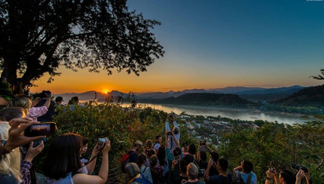 Marvelous Mount Phou Si at sunset