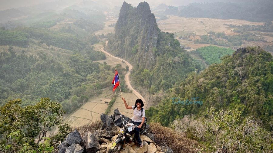 Why visit Vang Vieng? Nam Xay rewards hikers with breathtaking panoramic jungle landscapes.