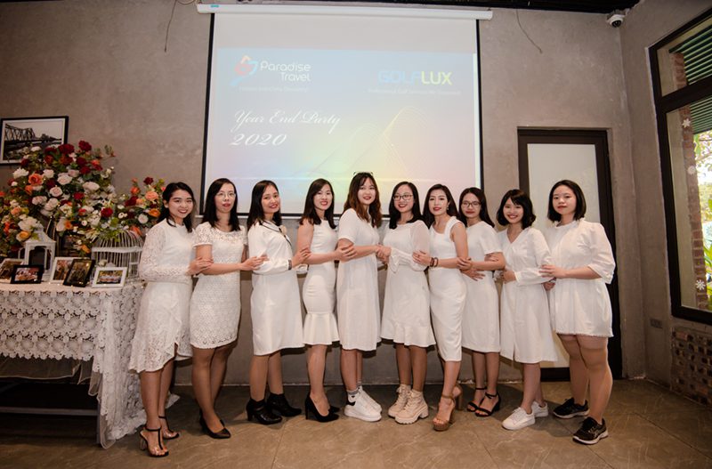 Our gorgeous ladies in white