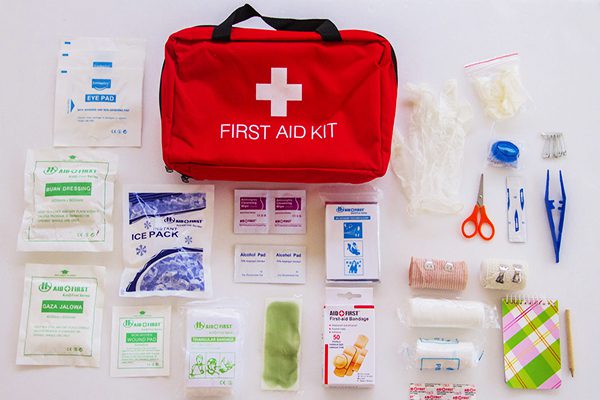 Prepare first aid kit to protect yourself and help your partners in case of injury