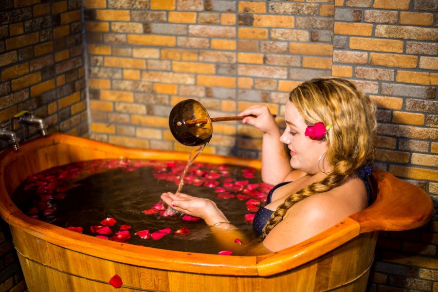Ta Van Village offers Red Dao herbal baths for healing and relaxation.