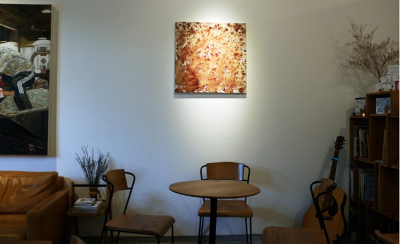 A warm corner at Red Door Cafe