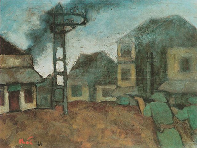 Resistance in Hanoi (Oil painting) by Bui Xuan Phai