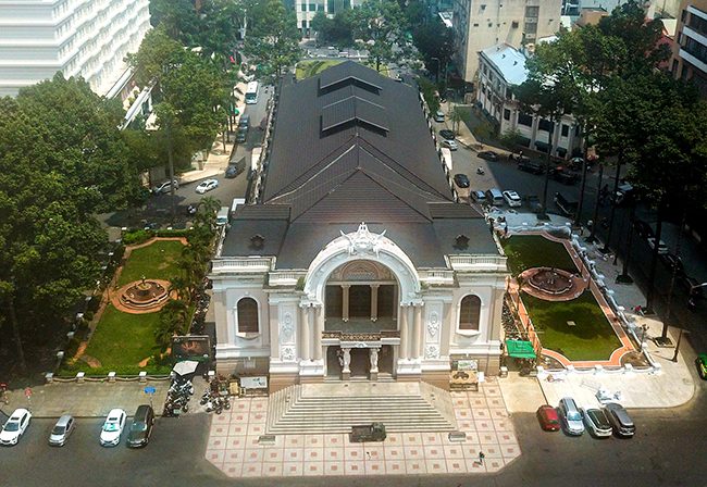 Saigon opera house from above