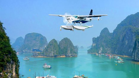 Seaplane over Halong Bay