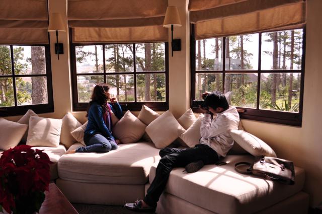 Sleeping in a warm blanket in the cold atmosphere