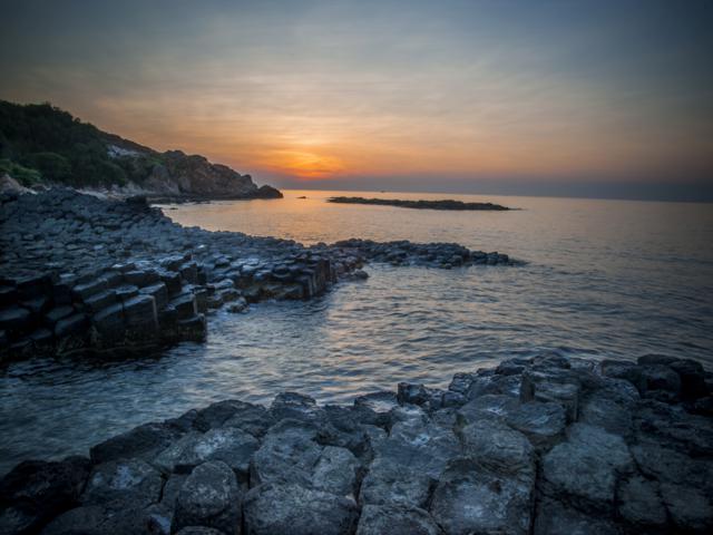 sunrise on the sea in the early morning
