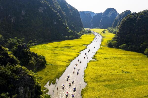 Tam Coc Bich Dong During Vietnam's Golden Season