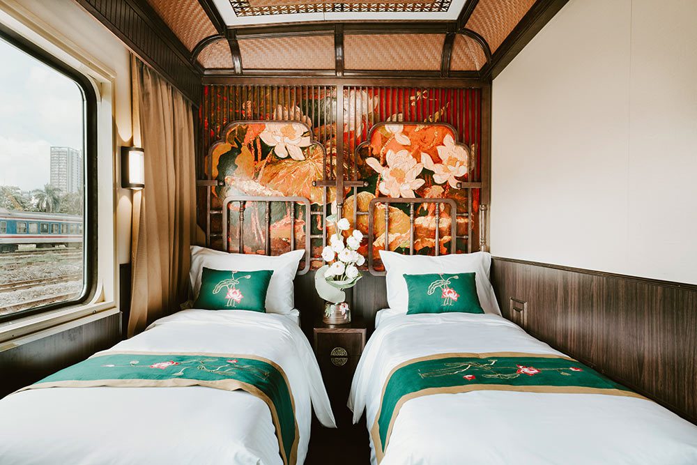 Modern features and the elegance of the French colonial era are combined in the train's design
