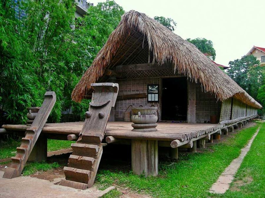 Tay stilt house, Vietnam Museum of Ethnology-traditional wooden architecture on stilts.