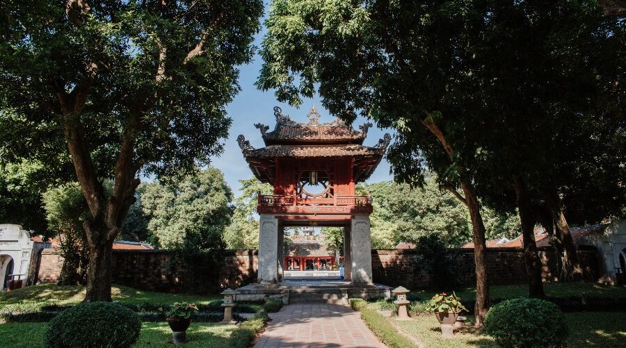 Temple of Literature, Hanoi is one of the highlights of the Discover Vietnam Tour in 17 Days