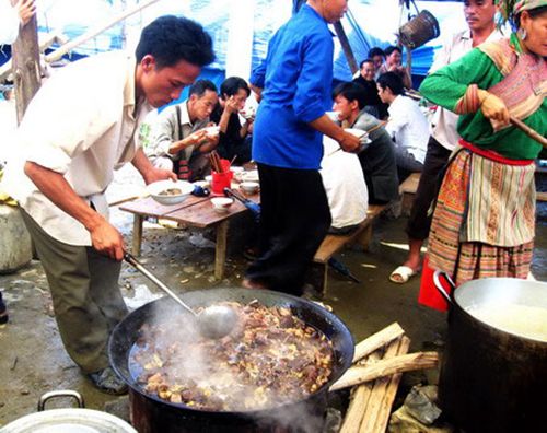 Traditional Thang Co dish at Bac Ha fair Vietnam
