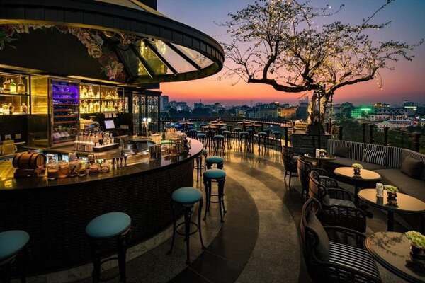 The Rooftop Bar, one of the perfect bars to sip a delicious cocktail above the hustle and bustle of Hanoi