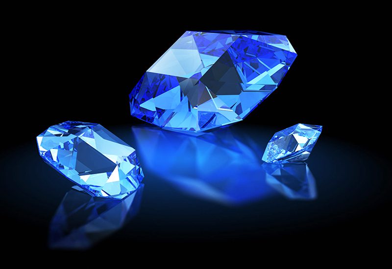 Three sapphires