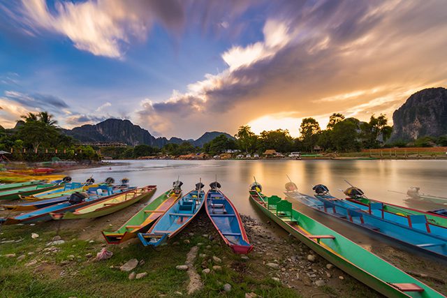 Go kayaking on the Nam Song River and admire the sunset - why not?